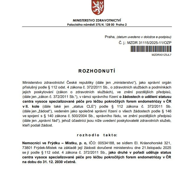 Rozhodnutí Ministerstva